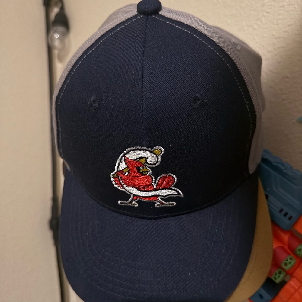 Springfield cardinals Navy and Gray Baseball Cap with Cardinal Logo